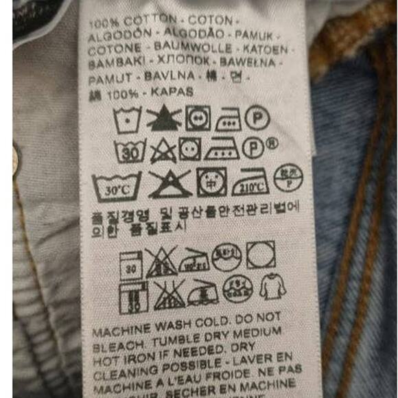 Levi's 501 Button Fly Cut Off Mom Denim Jean Shorts Size 28 - Picture 9 of 12